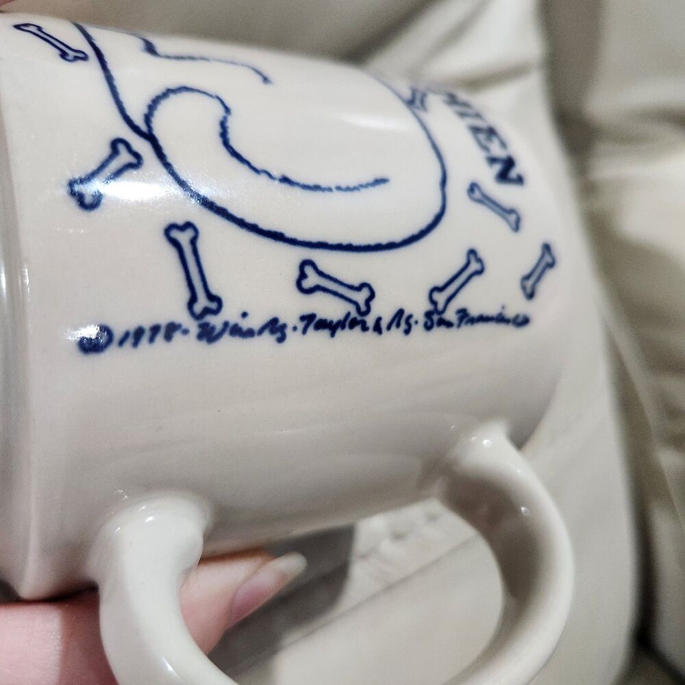VTG 1978 Taylor & Ng Le Chien Tigre Blue Dog Mug - Picture 4 of 7